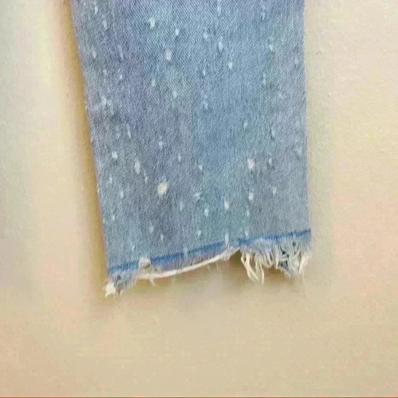 Carmar heavily distressed destroyed straight crop light wash jeans button fly 26 - Picture 13 of 16